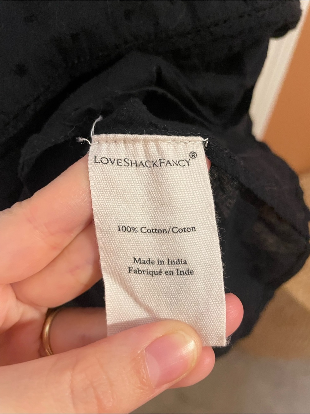 Love Shack Fancy Natasha Heritage Mini Dress in Black Size Small - Picture 7 of 9